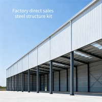 Nave Industrial Prefabricada de Estructura Metálica Moderna, Edificio de Fábrica con Estructura de Acero, Lámina Galvanizada Resistente
