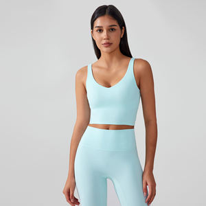 Soutien-gorge de sport pour femme en promotion – Haute qualité, extensible dans 4 directions, respirant, écologique, élasticité moyenne, XS personnalisable à l'avant - Product Image 6