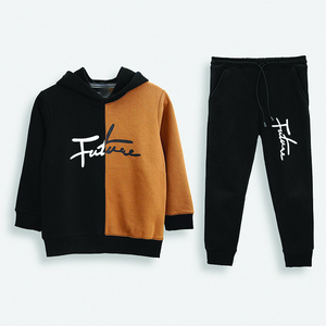 Venta al por mayor personalizable 2 piezas Niños Chándal Conjunto Sudadera con capucha Jogger Pantalones de chándal Ropa para niños - Product Image 2