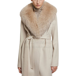 Abrigo Largo Clásico para Mujer, Uso Diario, Tela de Lona, Exterior de Lana, Transpirable, Ropa de Abrigo Informal de Invierno - Product Image 4