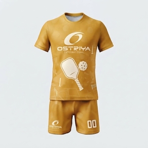 Uniforme de Pickleball para Hombre, Económico, 100% Poliéster, con Logotipo Personalizado Impreso por Transferencia de Calor, Protección UV, Cuello Redondo, Cintura Elástica y Pantalones Cortos - Product Image 5