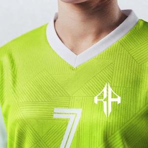 เสื้อฟุตบอลพิมพ์ลายแบบ Sublimated พร้อมโลโก้สีขาวสำหรับผู้หญิง วัสดุคุณภาพสูง 100% ทรงปกติ แบบสวมหัว แขนสั้น - Product Image 5