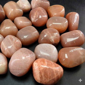Pierres de lune pêche naturelles en vrac, lisses et polies, de 20 à 30 mm environ, vente en gros - Product Image 1