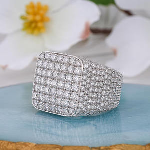 Bague Signet Croix Hip Hop pour Femme en Argent Sterling 925 Sertie Pavé Plaqué Rhodium – Cadeau Idéal pour Mariage, Fiançailles, Anniversaire - Product Image 5