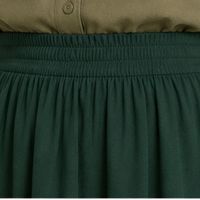 Ensemble chemisier brodé et jupe longue vert olive et vert pin pour femme, manches longues, boutonnage, taille haute, tenue modeste deux pièces OEM