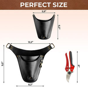 Cinturón de cuero duradero hecho a mano para floristas, con múltiples bolsillos, soporte para tijeras, correa ajustable para la cintura, en venta. - Product Image 3