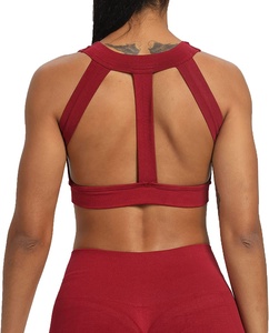 Women's High Support Sports Bra Seamless Cutout Design Athletic Workout Yoga Bra <b>Top</b> Activewear Fitness Gym Wear Wholesale OEM - Product Image 6