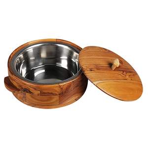 Caja de madera para chapati y roti con tapa y pinza, estuche de madera para chapati y paratha, para servir en la mesa de cocina o comedor. - Product Image 6