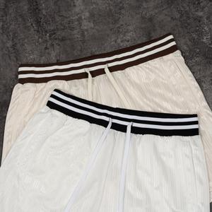 High Quality Breathable Double <b>Layer</b> Polyester Gym Running Board Shorts Knitted Drawstring Closure <b>Mid</b> Waist Men Yoga Sport - Product Image 2