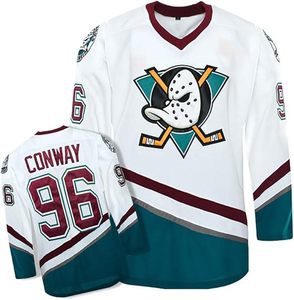 Charlie Conway # Camisetas de Hockey sobre Hielo de la Película 96 Mighty Ducks para Hombre, de Spandex/Poliéster, Ecológicas, Antibacterianas, Transpirables y Largas - Product Image 1