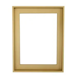 Wooden floater frames for canvas Metallic Gold L shaped floating frames for canvas painting Wall art decor