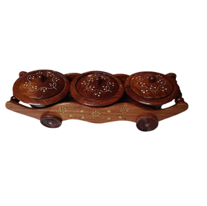New Style Eco Material Dry Fruit Serving Tray With 4 Bowls <b>Ramadan</b> Decor Homeware Hotel Restaurant <b>Chocolate</b> Bowl - Product Image 6