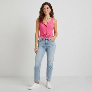 Débardeurs pour femmes Lism, respirants, en tricot, en spandex/polyester, décontractés, à double doublure, col halter, ajustables, courts, sans manches, pour l'été - Product Image 4