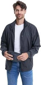 Chaqueta Cortavientos Ligera con Capucha para Hombre, Marca Personalizada, Invierno, Impermeable, Tejido Ecológico, Estilo Formal, Cierre de Cremallera, Reversible - Product Image 2