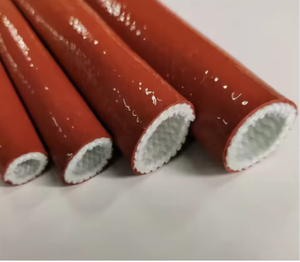 Manchon en fibre de verre ignifuge et résistant à la chaleur avec revêtement en caoutchouc silicone, homologué 600V - Product Image 2