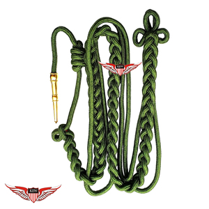 Aiguillette en cordon torsadé avec pointe dorée métallique - Product Image 3