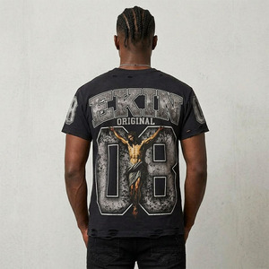 Customized Hip-Hop Streetwear Shirt Urban Street Fashion Men's Apparel Black Oversized Breathable <b>Mesh</b> American Football Jersey - Product Image 4