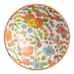 Grand saladier en bois à motif floral, nouveau design, imprimé à la main, par le fabricant - Product Image 2