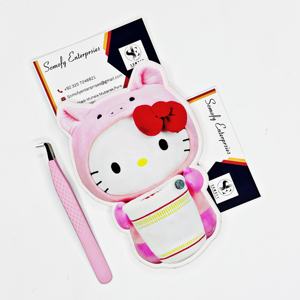 Nouveau modèle sur mesure Hello Kitty mignon rose acrylique cils tuile aimant durable outil d'extension de cils en plastique prix de gros - Product Image 1