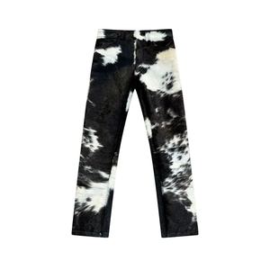 Premium Luxury Genuine Cow Hair Leather <b>Jacket</b> Men <b>Women</b> Brown And White Cowhide Fur Coat Western Style Real Hair - Product Image 1