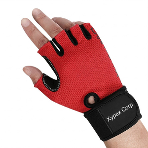 Gants de musculation en cuir synthétique microfibre avec logo personnalisé, respirants, ajustables, demi-doigts, pour la gym, le sport, le cyclisme, unisexe, robustes - Product Image 3