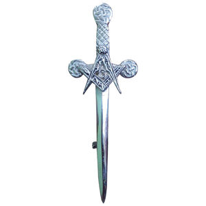 Alfiler de kilt de acero inoxidable Highland Thistle con acabado cromado plateado, accesorios escoceses de las Tierras Altas - Product Image 5