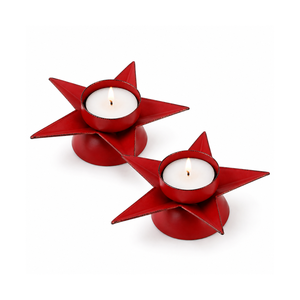 Stylish New Design Metal Tealight <b>Candle</b> Holder Set Of 4 <b>Red</b> Christmas <b>Candle</b> Holder New Arrival Home Wedding Table Decor - Product Image 5