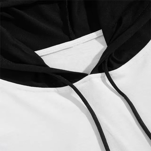 Customize Men’s Streetwear Windbreaker Short <b>Sets</b> Custom Windbreaker Summer <b>Set</b> Short And Hoodie Color Blocking Shorts Outfit - Product Image 6