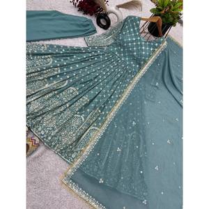 เสื้อปาร์ตี้2XL สวมกับ sharara และ dupatta สำหรับโอกาสที่สง่างาม - Product Image 4