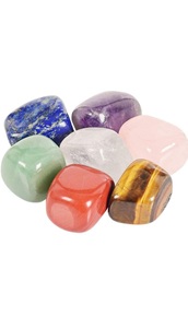 ชุดหินเจ็ดจักระแบบขัดเงา พร้อมถุงกำมะหยี่สั่งทำพิเศษ รูปทรงไม่สม่ำเสมอ กันน้ำ หินขนาดเล็ก ขายส่ง อินเดีย - Product Image 5