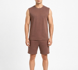 <b>Men</b> Custom Color Two Piece Set Sleeveless Tank Top And <b>Shorts</b> Summer Gym Wear Soft Breathable <b>Lightweight</b> Comfortable Active - Product Image 1