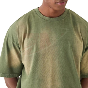 Camiseta Oversize para Hombre con Lavado Ácido, de Algodón Suave, Colección de Ropa Casual Urbana Premium, Camiseta Pesada para Hombre con Lavado Ácido - Product Image 3