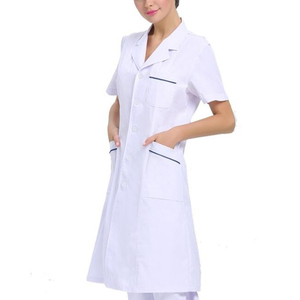 Customizable <b>White</b> Unisex Hospital Nurse Scrubs Full Sleeves <b>Lab</b> <b>Coat</b> Two Pockets Medical Uniform Wholesale Needle - Product Image 4