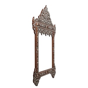 Elegant Mother of Pearl Inlay Mirror Frame Arabic Calligraphy Design Luxury Home Decor Statement Wall Piece - Product Image 5