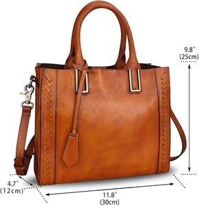 Sac fourre-tout en cuir de vachette véritable personnalisé OEM pour femmes, sac à main élégant et tendance, sac à bandoulière, vente en gros - Product Image 6