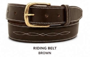 Cinturón de equitación de cuero genuino premium para deportes ecuestres y montar a caballo con costuras elegantes de Divine International - Product Image 6