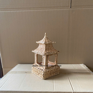 Best Selling Handwoven <b>Rattan</b> Pagoda Home Decor Ornament Natural Wicker Decoration OEM Supplier - Product Image 6