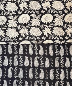 Tela de Algodón Suave Hecha a Mano en India, Estampada con Bloques a Mano en Jaipur Sanganeri, para Vestidos, Cortinas, Fundas, Decoración del Hogar, para Niños y Niñas, Venta al Por Mayor - Product Image 3