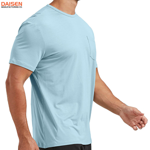 T-shirt décontracté en coton pour homme, respirant, à manches courtes, uni, personnalisation de la marque, fabricant en gros, approvisionnement en vrac - Product Image 2