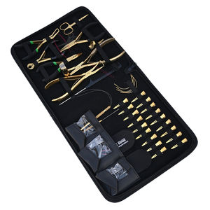 Kit d'outils pour extensions capillaires dorées avec pince à micro-perles, outil de retrait et de fixation, outil de pose de bandes adhésives, coupe-boucles, Velcro et clip - Product Image 1