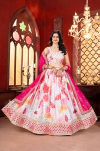 Latest Women Traditional Wedding Diwali Party Wear Butterfly Net Lehenga Choli <b>Sequins</b> Embroidery Work Recycled <b>Materials</b> - Product Image 4