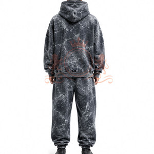 Conjunto de Pantalones y Sudadera con Capucha en Color Degradado, Cómodo, de Algodón Premium, Corte Relajado, para Uso Diario y al Aire Libre - Product Image 4
