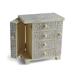 Handmade Bone Inlay Decorative <b>Box</b> with Lid Wooden Jewellery Organizer for Coffee Table and <b>Vanity</b> Display - Product Image 3