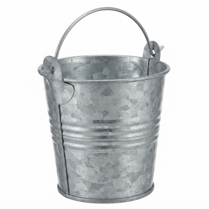 Wholesale Galvanized Pail <b>Bucket</b> Small <b>Tin</b> Metal Ice Pails for Party Favors Rust Resistant Zinc Steel Garden Planter Good Price - Product Image 1