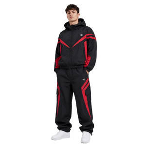 ชุดวอร์มไนลอนสั่งทำขายส่ง แจ็คเก็ตน้ำหนักเบาพร้อมแถบข้างตัดสี และกางเกงจ็อกเกอร์ทรงคาร์โก้ สำหรับใส่ในฤดูหนาว/ฤดูใบไม้ร่วง - Product Image 1