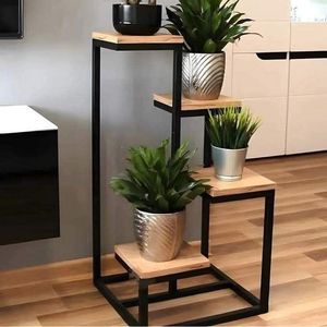 metal plant <b>pot</b> <b>stand</b> multi tier indoor outdoor planter holder rack decorative garden balcony living room stylish plant display - Product Image 5