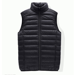 Custom OEM <b>Men</b> Hooded Puffer <b>Vest</b> Adjustable Drawstring Hood <b>Thermal</b> Gilet - Product Image 1