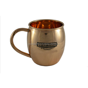 Copper Sheet Mule <b>Mug</b> With Hammered Design Copper Plating Finishing Round Shape Excellent Quality For Serving Wholesale Price - Product Image 3
