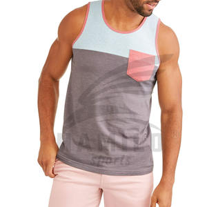 Camisetas sin mangas holgadas para hombre en colores cómodos, de alta calidad, al por mayor, talla grande, diseño de malla, casual, transpirable, de algodón. - Product Image 1