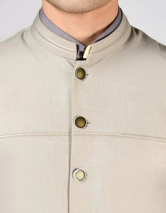 Gilet formel traditionnel ethnique d'été sans manches pour homme, multi-poches, confortable, imperméable, coupe-vent, respirant, 100% coton - Product Image 3